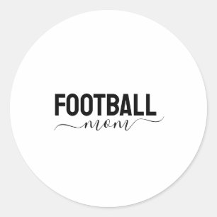 Voetbalmoeder modern script ronde sticker
