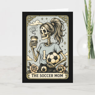 Voetbalmoeder Tarotkaart, Vintage Halloween Voetba Kaart
