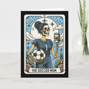 Voetbalmoeder Tarotkaart Vintage Halloween Voetbal Kaart