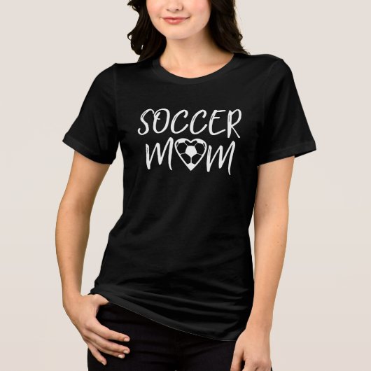 Voetbalmoeder Tri-Blend Shirt (Voorkant)