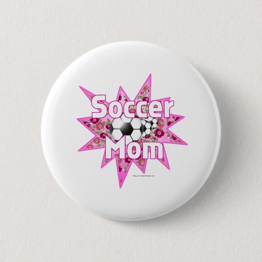 Voetbalmoederrozen Ronde Button 5,7 Cm (Voorkant)