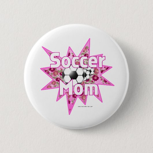 Voetbalmoederrozen Ronde Button 5,7 Cm (Voorkant)