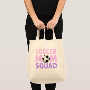 Voetbalmoederteam in Roze en Paars    Tote Bag