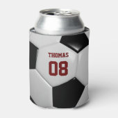 Voetbalnaam en nummer Gepersonaliseerde Koelbox Blikjeskoeler (Blikje Voorkant)