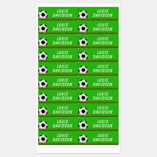 Voetbalnaam Kind Labels (Vel)