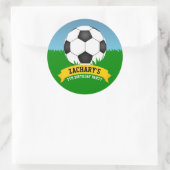 Voetbalpartij Ronde Sticker (Tas)