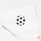 Voetbalpatroon Ronde Sticker (Envelop)