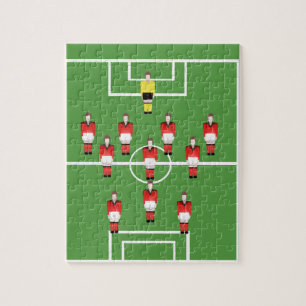 voetbalploeg, footballs spelers legpuzzel