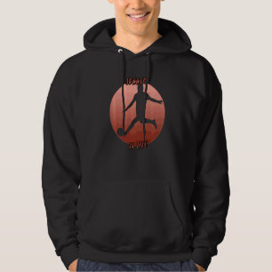 Voetbalschaduw in een rode cirkel hoodie