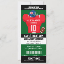 Voetbalshirt Ticket Verjaardagsfeestje