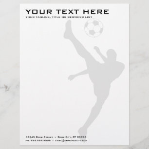 voetbalsilhouet briefhoofd sjabloon