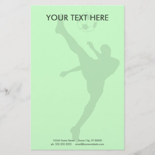voetbalsilhouet briefpapier