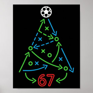 Voetbalspelboom 67 Strategie Grappige sportdiagram Poster