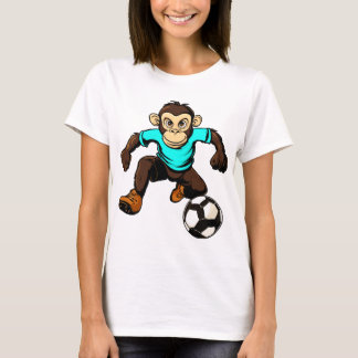Voetbalspeler Aap Mensaap T-shirt