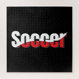 Voetbalspeler Abstract Swish - Woord Kunst Legpuzzel