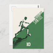 Voetbalspeler Briefkaart (Voorkant / Achterkant)