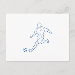 voetbalspeler briefkaart