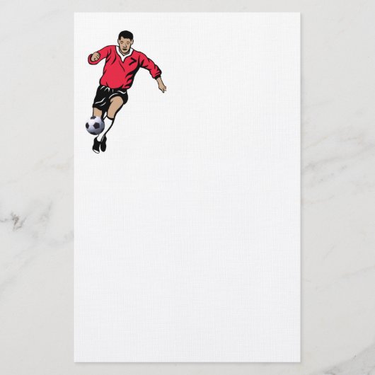 Voetbalspeler Briefpapier (Voorkant)