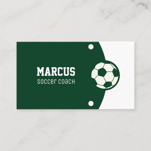 Voetbalspeler Coach Instructeur Visitekaartje (Voorkant)