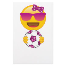 Voetbalspeler Emoji voor meisjes