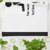 Voetbalspeler en cadeau op maat theedoek (Gevouwen)