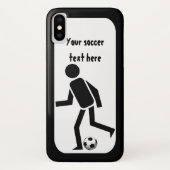 Voetbalspeler en zwart-witbal Case-Mate iPhone case (Achterkant)