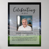 Voetbalspeler Fan Leven Viering Foto Begrafenis Poster (Voorkant)