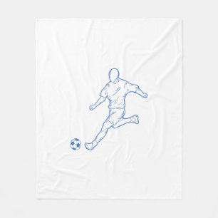 voetbalspeler fleece deken