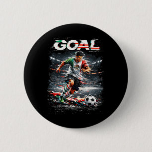 Voetbalspeler Grafisch Peuter Jongens Kinderen Man Ronde Button 5,7 Cm