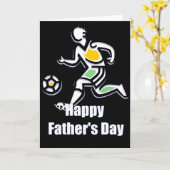 Voetbalspeler - Happy Vaderdag Kaart (Gele Bloem)