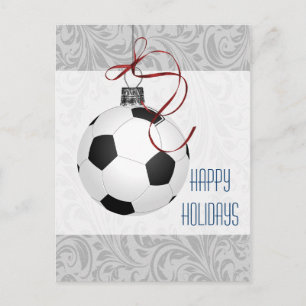 voetbalspeler kerstkaarten feestdagenkaart