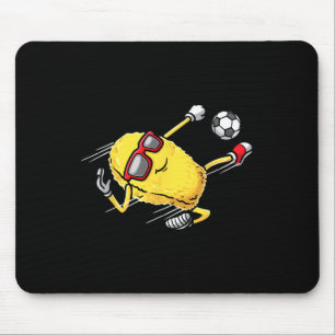 Voetbalspeler Kipnugget Voetbalspelende Meisjes Muismat