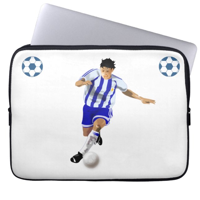 Voetbalspeler Laptop Sleeve (Voorkant)