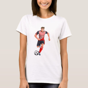 Voetbalspeler man t-shirt