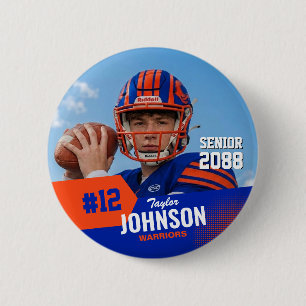 Voetbalspeler Senior Night Aangepaste Foto Sport Ronde Button 5,7 Cm