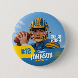 Voetbalspeler Senior Night Aangepaste Foto Sport Ronde Button 5,7 Cm