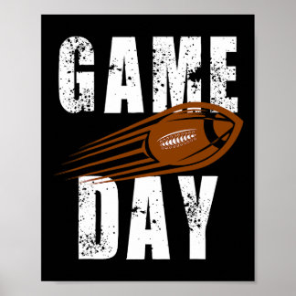 Voetbalspeler vintage T-shirt Poster