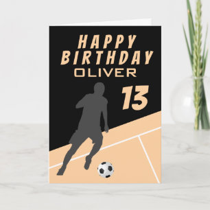 Voetbalspeler Voetbal Bal Jongen Verjaardag Kaart