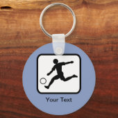 Voetbalspeler (Voetbalder) Logo Sleutelhanger (Voorkant)