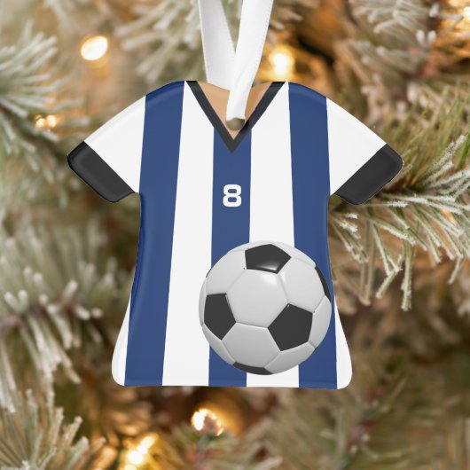 Voetbalspeler Voetbalder op maat Ornament (Boom)