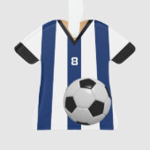 Voetbalspeler Voetbalder op maat Ornament (voorkant)