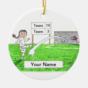 Voetbalspeler - Vrouw Keramisch Ornament
