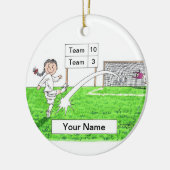 Voetbalspeler - Vrouw Keramisch Ornament (Links)