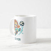 Voetbalster Schattige Leeuw Koffiemok (Voorkant links)