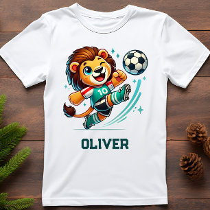 Voetbalster Schattige Leeuw T-shirt