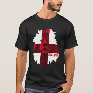 Voetbalteam Engeland Nationale Pride Leeuw Vlag T-shirt