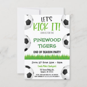 Voetbalteam Feest Uitnodiging