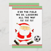 Voetbalteam Kerstmis Feestdagenkaart (Voorkant / Achterkant)