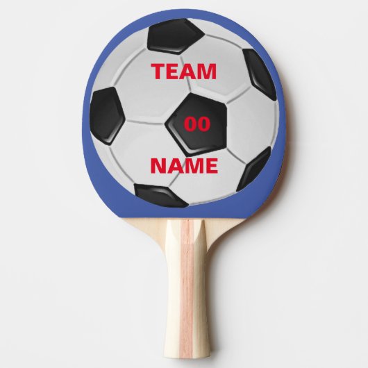 Voetbalteam Ping Pong Paddle Tafeltennisbatje (Voorkant)