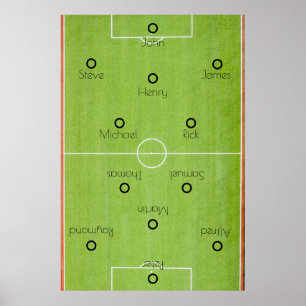 Voetbalteam Poster